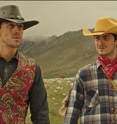 Lorenzo Neri in una scena del film "Anatoly of a Duel".