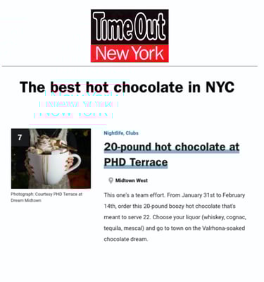 a hot chocolate made to celebrate national hot chocolate month