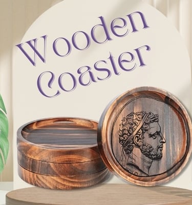 custom engraved wooden coaster