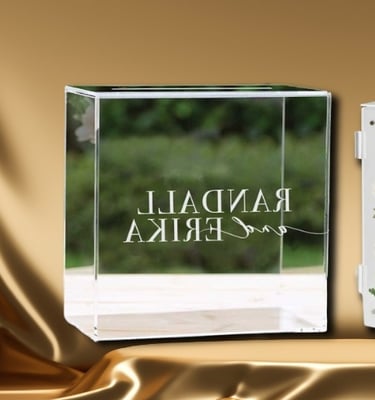Clear and frosted Acrylic wedding box