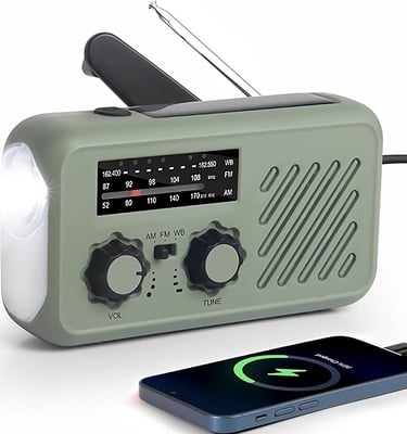 radio a pilas con placa solar y dinamo radio supervivencia