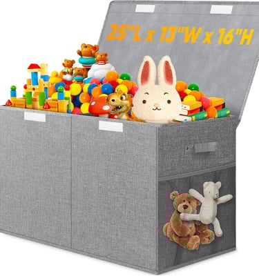 Toy Storage Box with Lid
