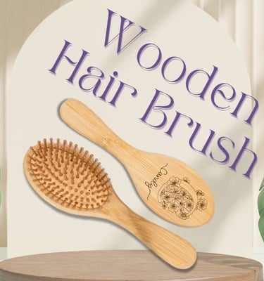 wooden hairbrush