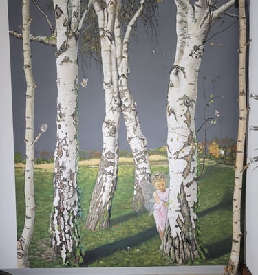 Álvaro Fernández Sáez Wandmalerei Birkenwald