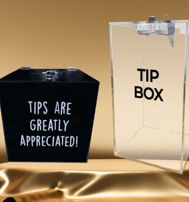 Acrylic Tip box clear and black