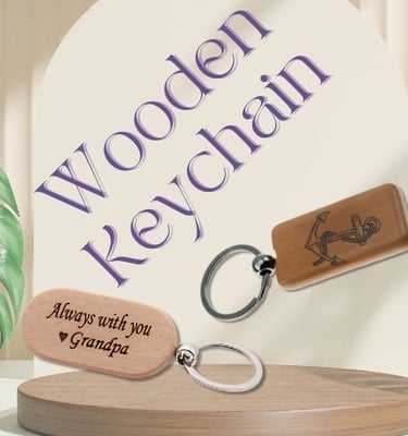 Wooden keychain