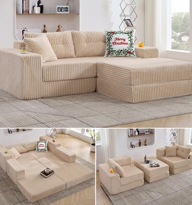 Modular Cloud Loveseat Sofa