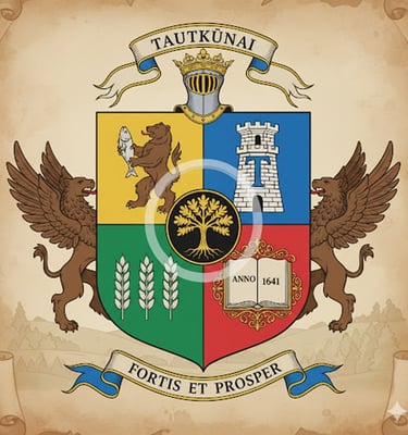 specializuoto DI agento dizainui siulomas tautkunu herbas