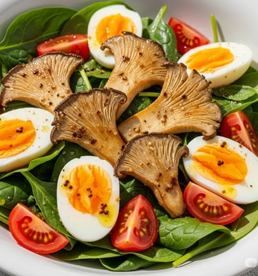 Egg & Mushroom Protein Salad