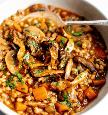 Oyster Mushroom & Barley Soup