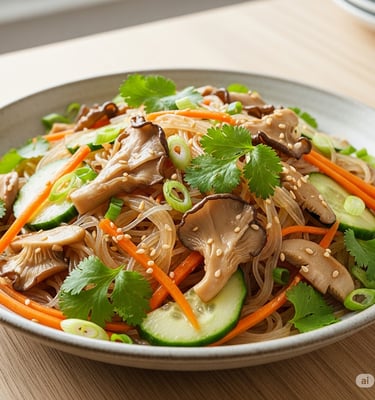 Oyster Mushroom Glass Noodle Salad