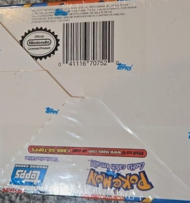 Display Topps Pokémon series 2 US dessous