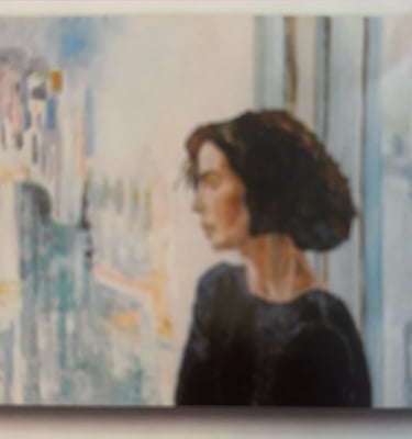 Iris Devote LITTARDI © - "Look" 1990 - huile sur toile