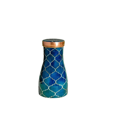 Meena Print Copper Carafe – Designer Copper Water Jug
