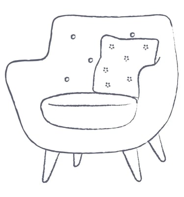 Comfortable chair with pillow