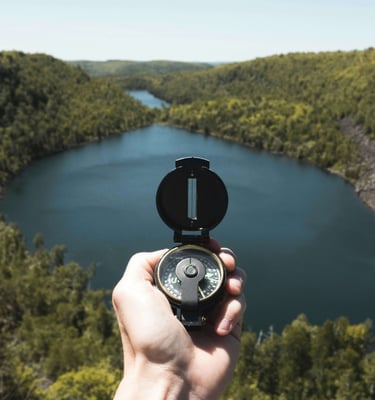 Navigation with compass
