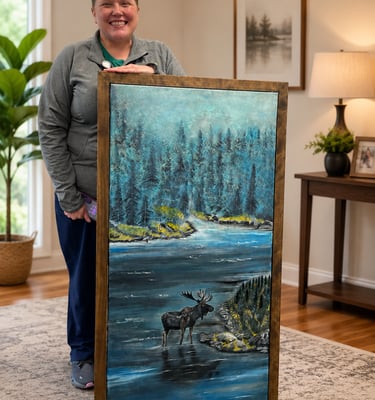 Created especially for Ann Luckiesh Squier, Whose deep love for moose inspired every brushstroke .