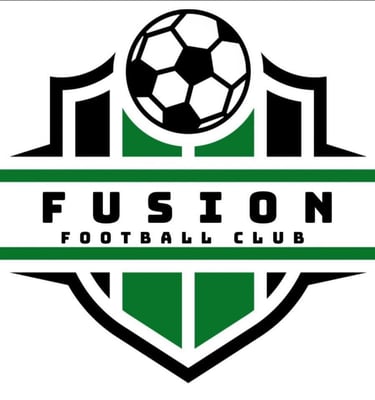 a soccer ball on a soccer field with a green and white logo