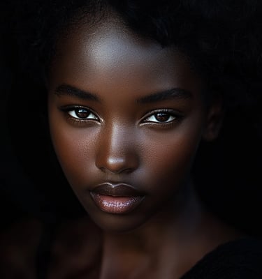 Flawless black skin