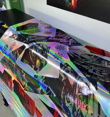 a large print of a large print on a table