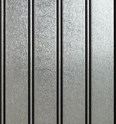 Fluted Panel Silver Metallic