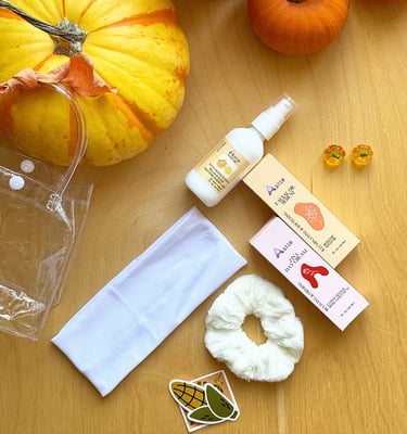Aster's Fall products images such as Rosehip facial serum and body gel