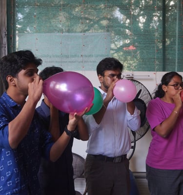 Photo of participants , performing activities during meetup.