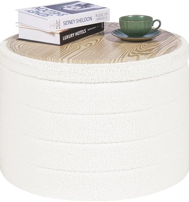 White Storage Ottoman – Dual-Purpose Minimalist Furniture for Seating & Hidden Storage
