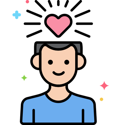 a person with positive thoughts 