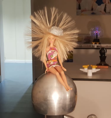 Barbie with static hair