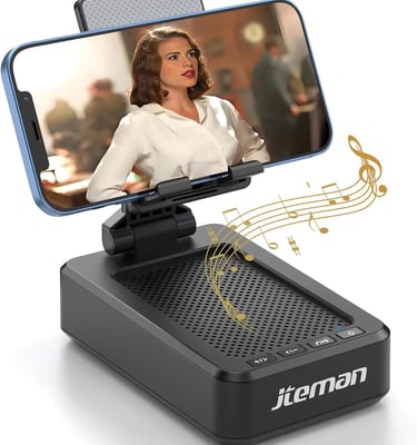 Cell Phone Stand with Bluetooth Speaker
