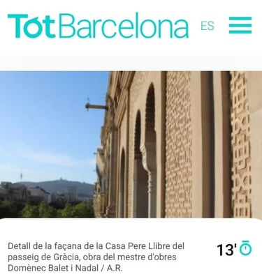 Portada Noticia en Tot Barcelona que habla de Domènec Balet Nadal