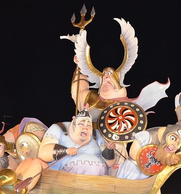 Valencia's Fallas at Night