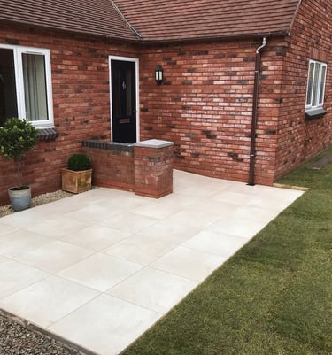 patio slabs layed by Lakes building and plastering services