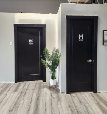 We have 2 bathrooms and shower.