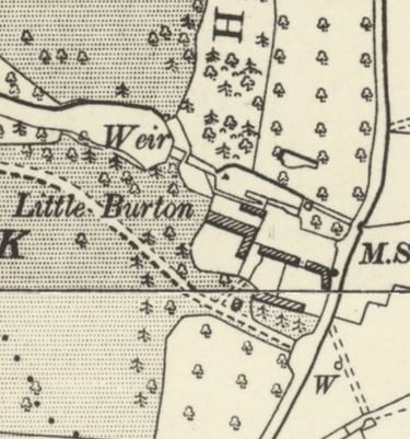 Archive map of Little Burton in Dorset, the location for our farm and all of our Orchard Eggs