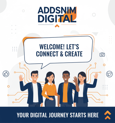 digital marketing team working on SEO and social media – Addsnim Digital