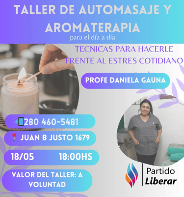 Aromaterapia Puerto Madryn. Partido Liberar. Javier Milei