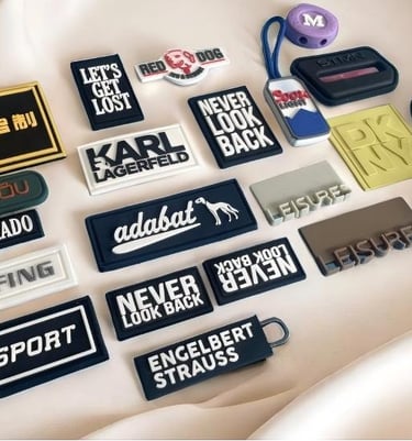 Vibrant and versatile custom rubber & silicone patches, a modern branding solution.