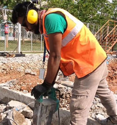 Core cutting service for plumbing in Bangalore apartments