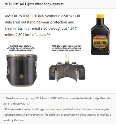 AMSOIL Interceptor Fights Wear Deposits Ad 1