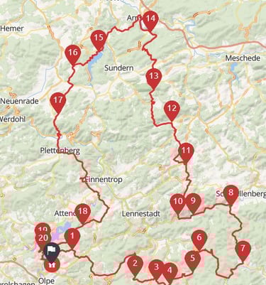 Motorradtour Sauerland geführte