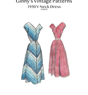 1950 dress pattern, bias cut dress