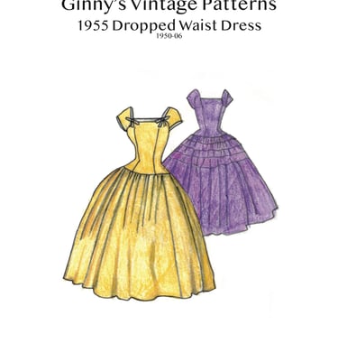 1950 dress, dropped waist
