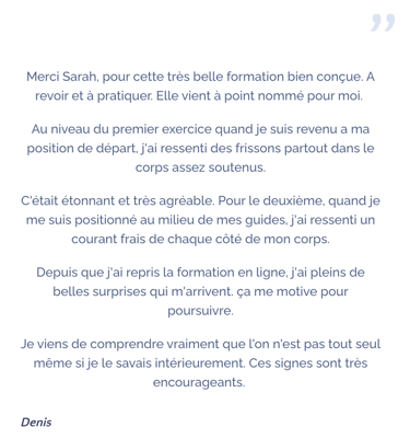 témoignage formation sarah divine intuition