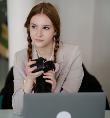 onlyfans creator working on her business strategy