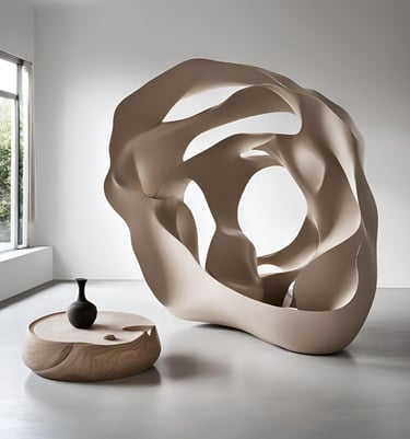 sculpture moderne dans un design épuré