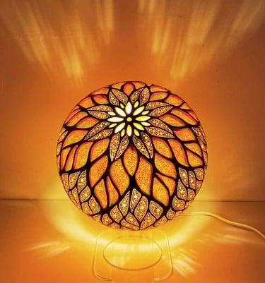 Luminaire en calebasse