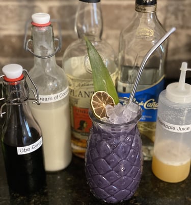 Ube Colada rum coconut pineapple