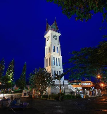 Jam Gadang Bukittinggi, Iconic Kota wisata Bukittinggi. Sumatera Barat